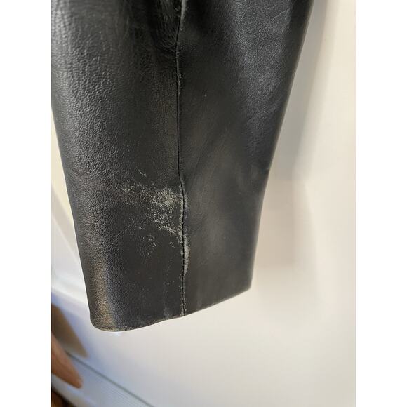 VTG 70s Excelled Black Leather Motorcycle Moto Biker Jacket Punk Rocker Women M - Picture 16 of 16